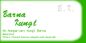 barna kungl business card